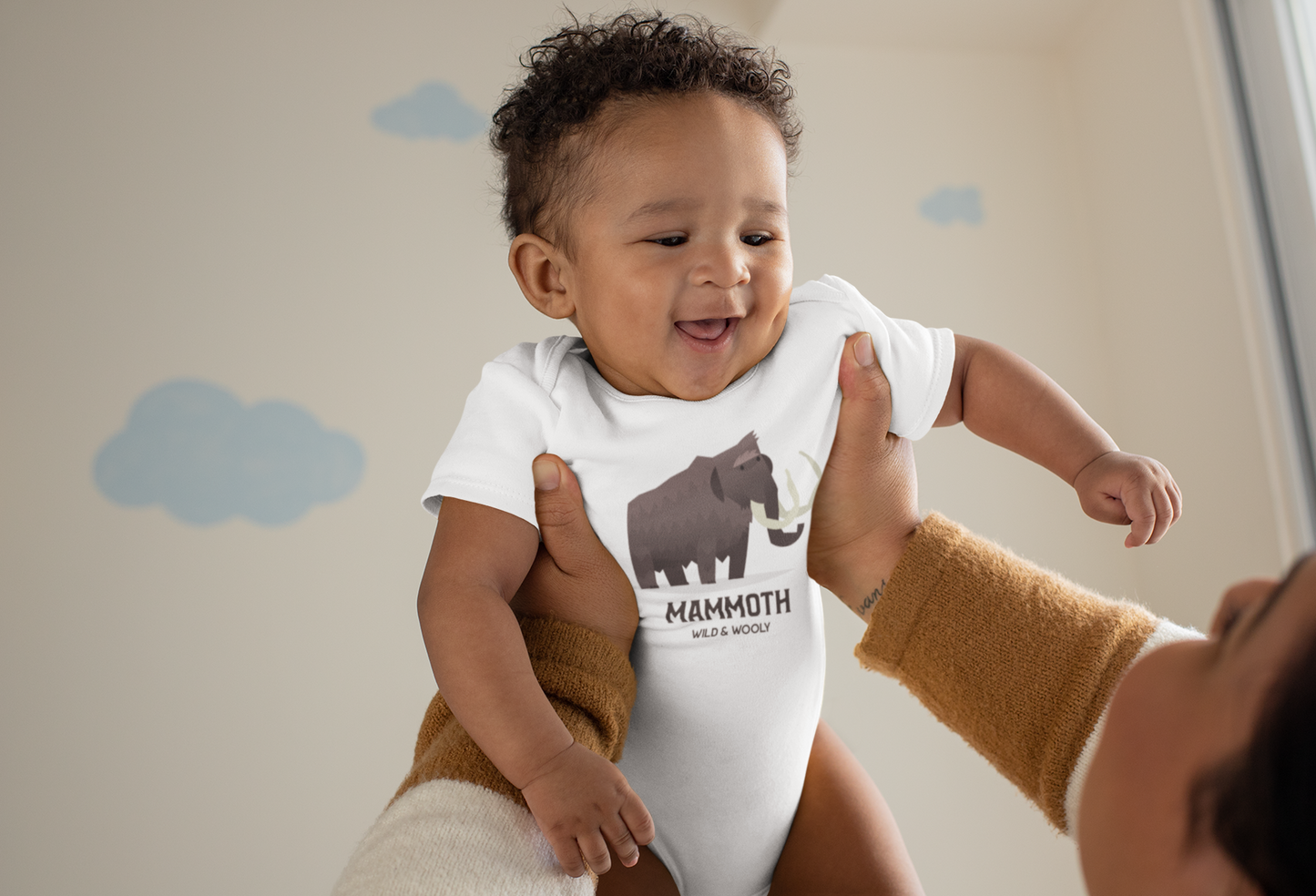 mammoth baby onsie