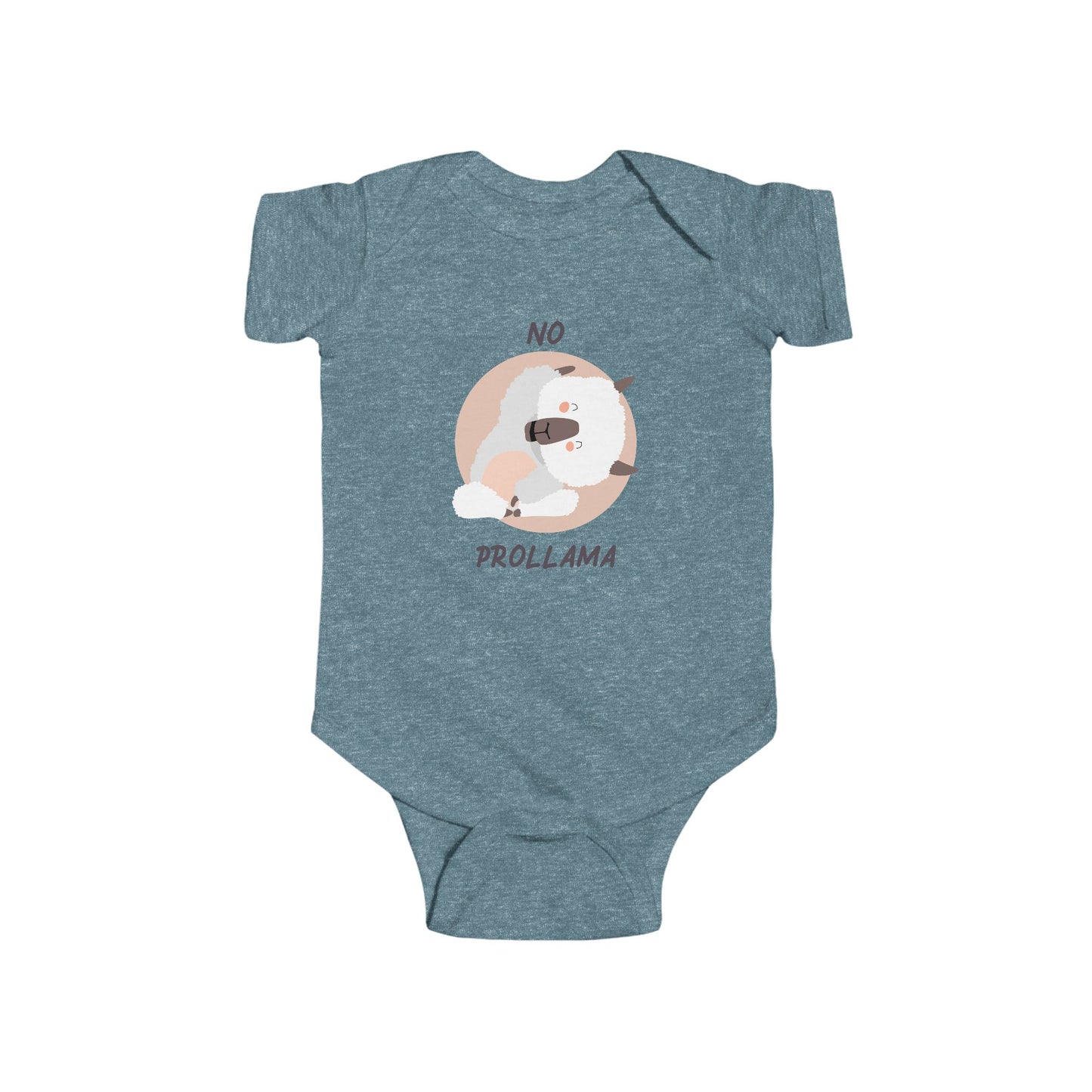 no prollama baby onsie
