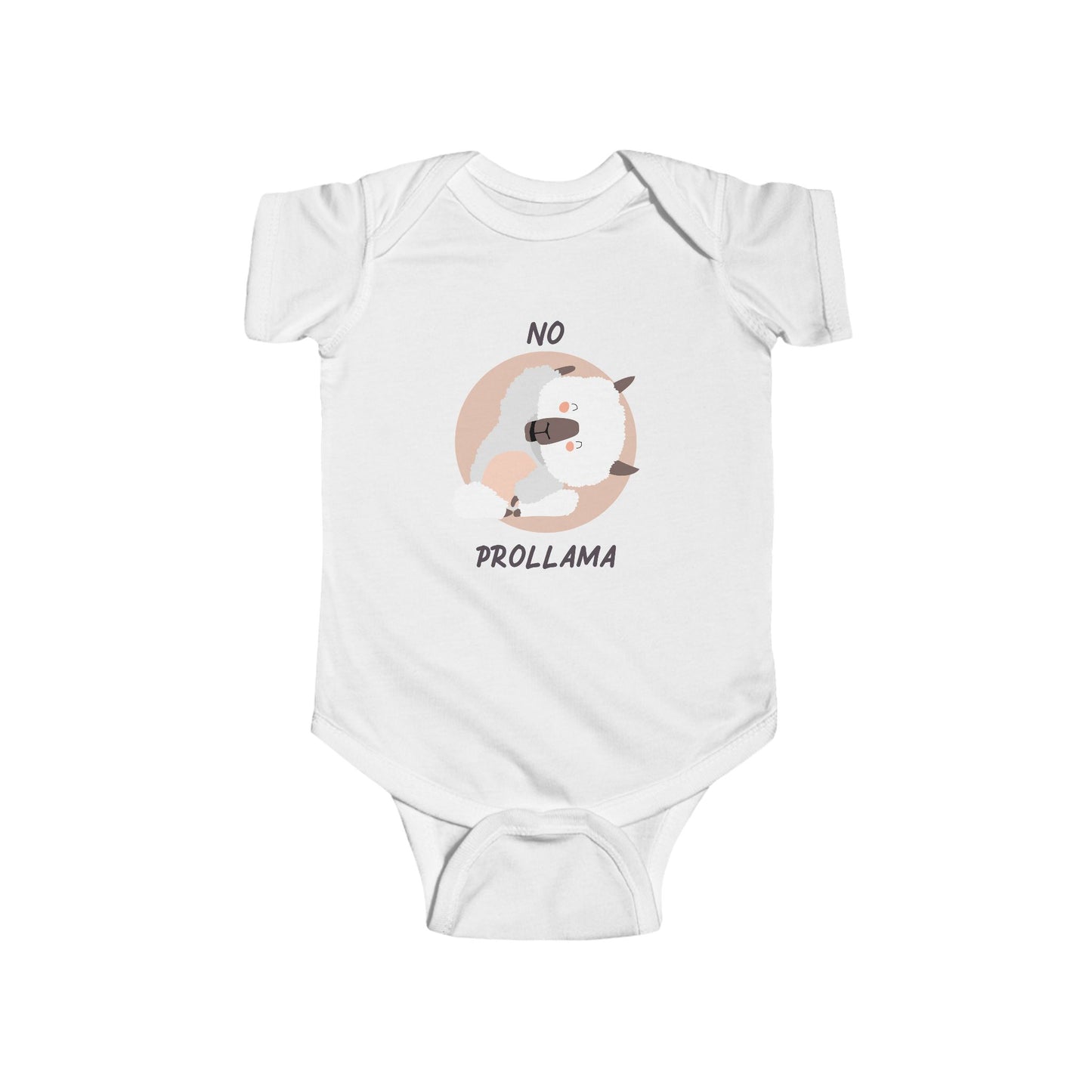 no prollama baby onsie