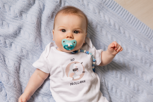 no prollama baby onsie