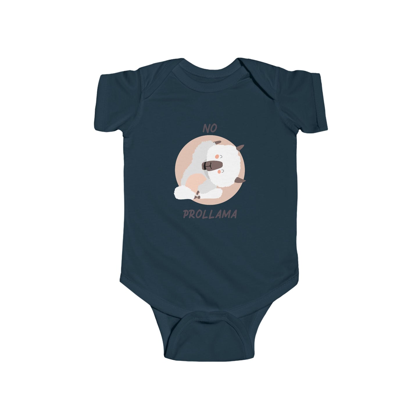 no prollama baby onsie